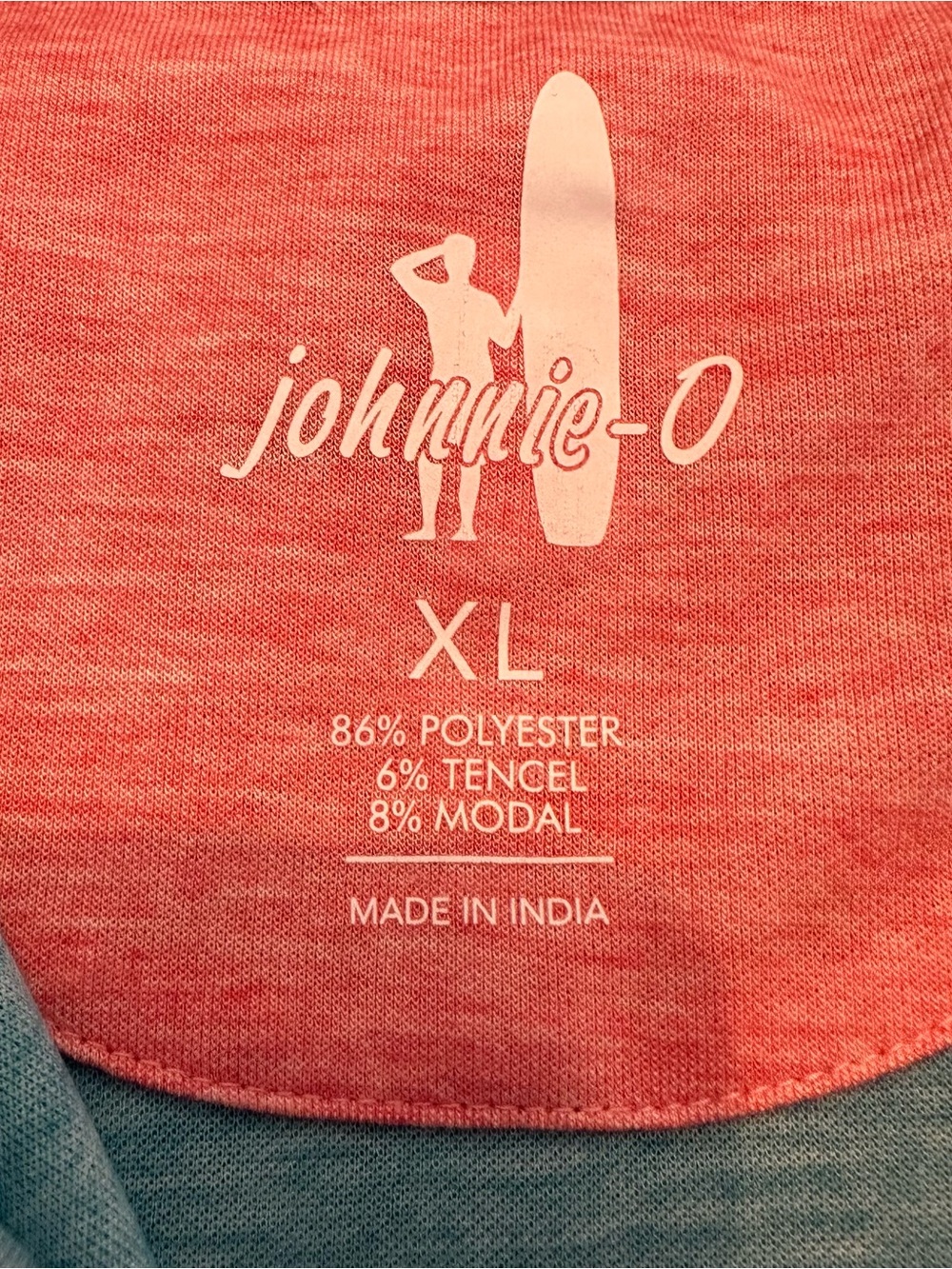 johnnie-O Coral Heather Logo Tee with Surf Graphic - Picture 2 of 11